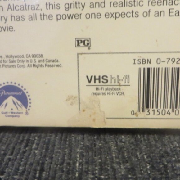 ESCAPE FROM ALCATRAZ - 1979 - VHS (1989 Release) - Picture 8 of 8